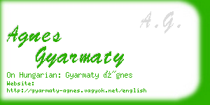 agnes gyarmaty business card